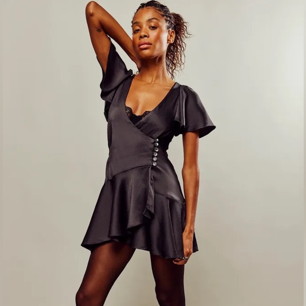 Free People Scarlet Mini Dress (black)